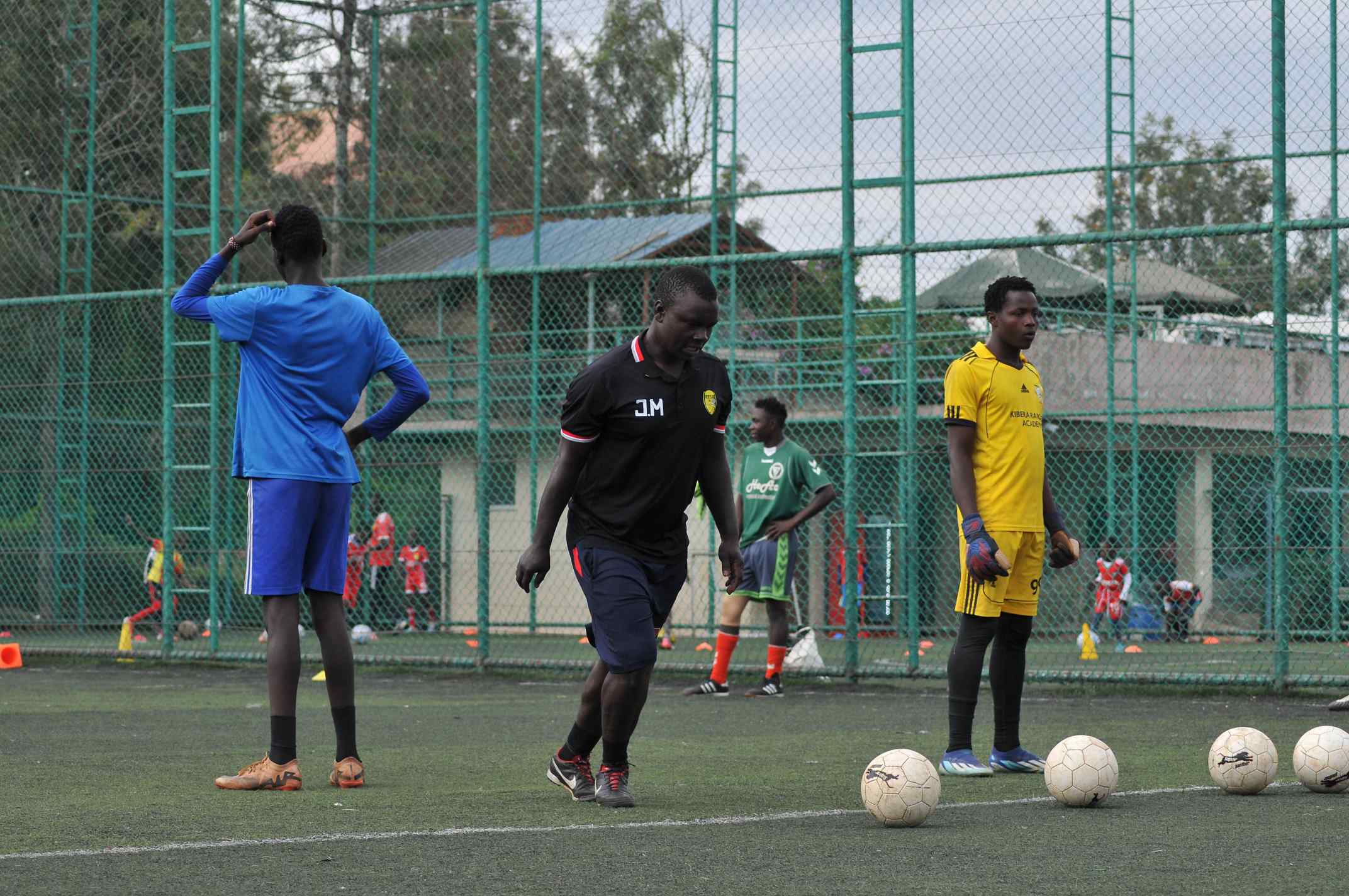 A KESA coaching session in progress in Kibera